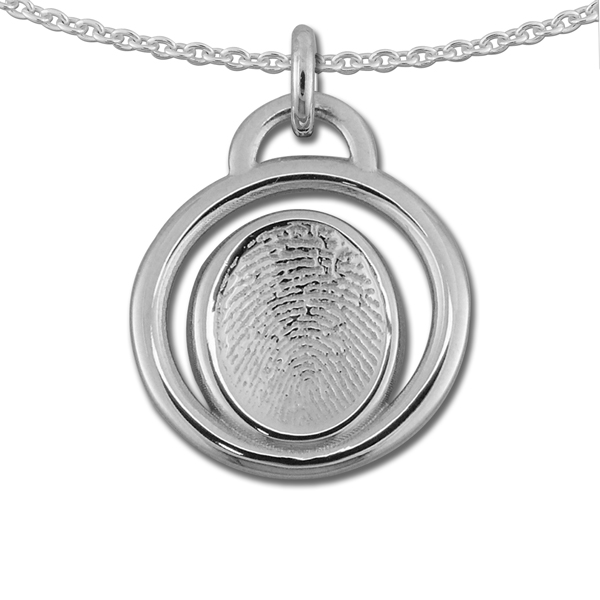 Sterling Silver Circle Halo Pendant