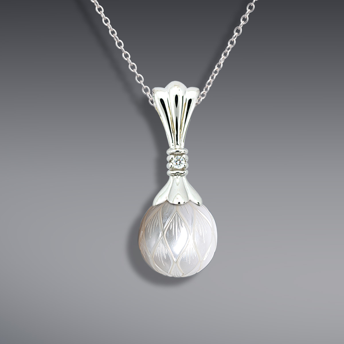 Carved Pearl Pendant