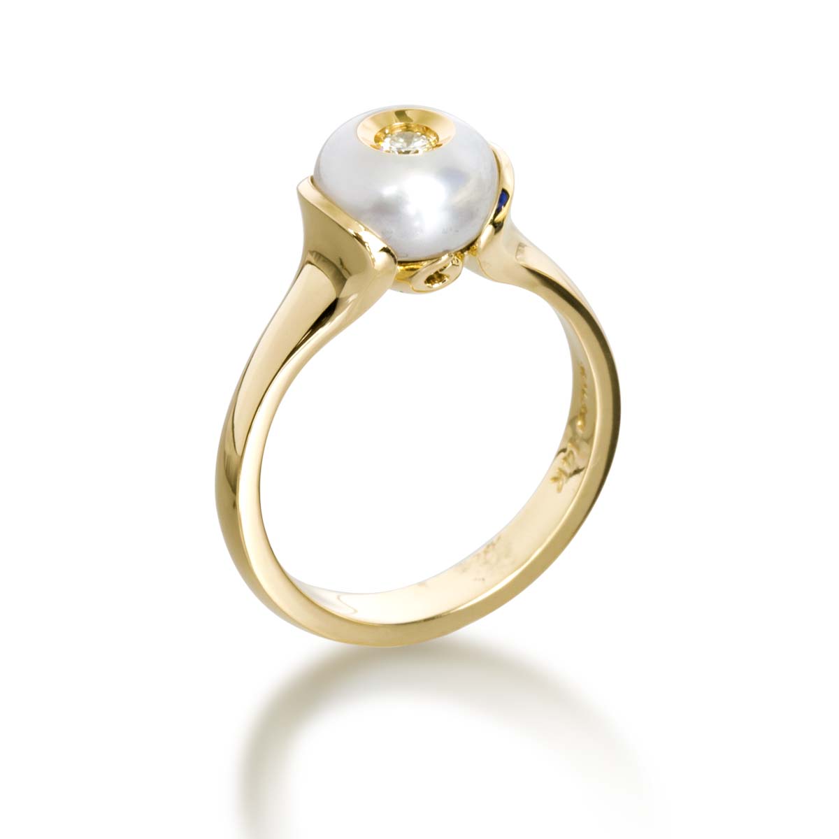 Diamond in a Pearl Ring