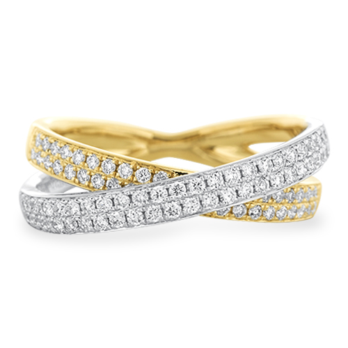 14K Yellow Gold and White Gold Diamond Ring